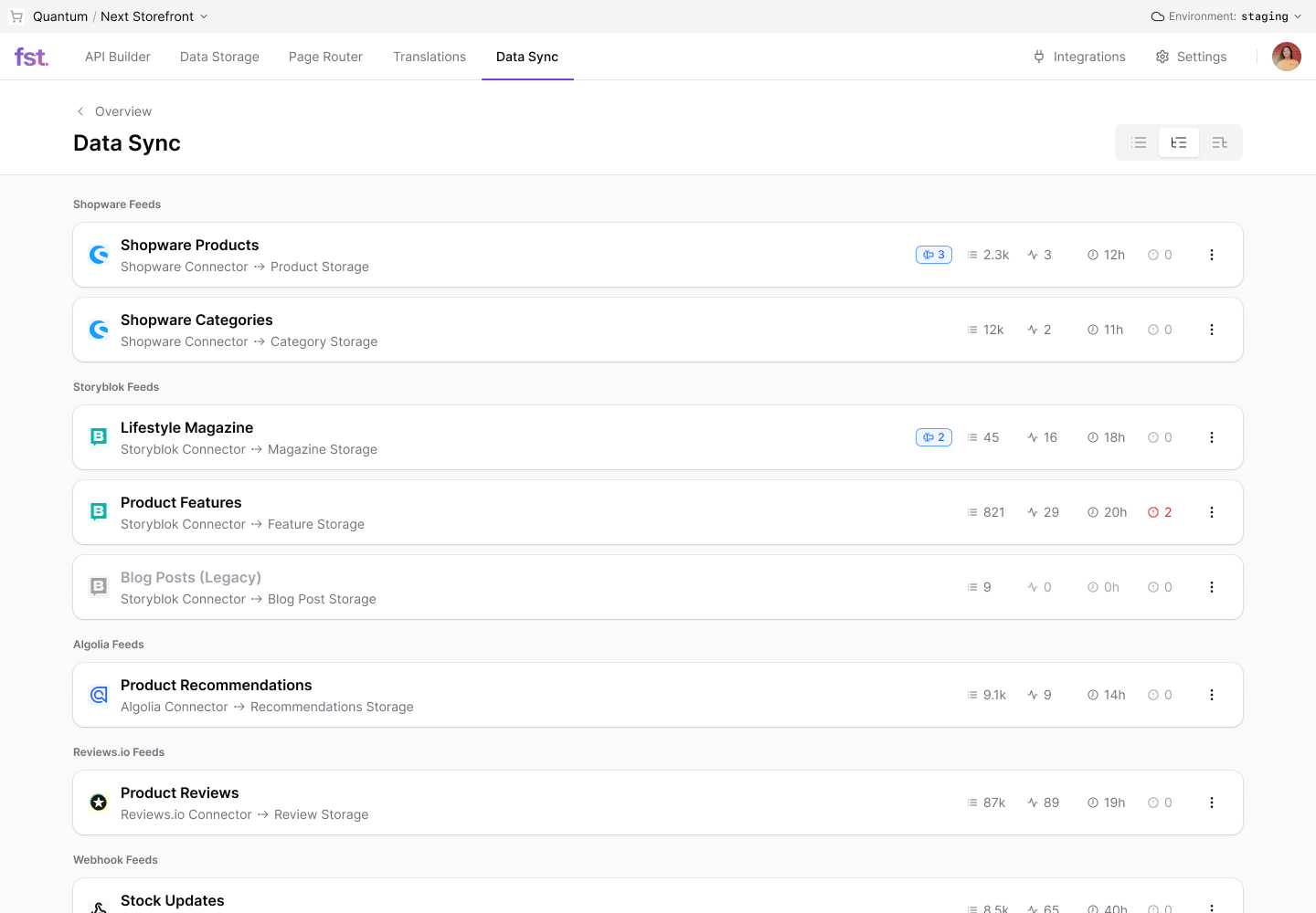 A user interface for defining the schema for the data store, including names, types and unique constraints